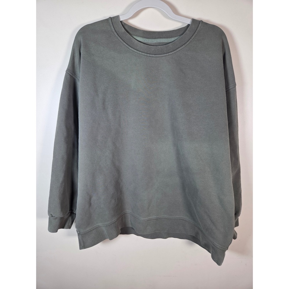 Lululemon Perfectly Oversized Crewneck Sweatshirt Mens XL Grey Sage Pullover